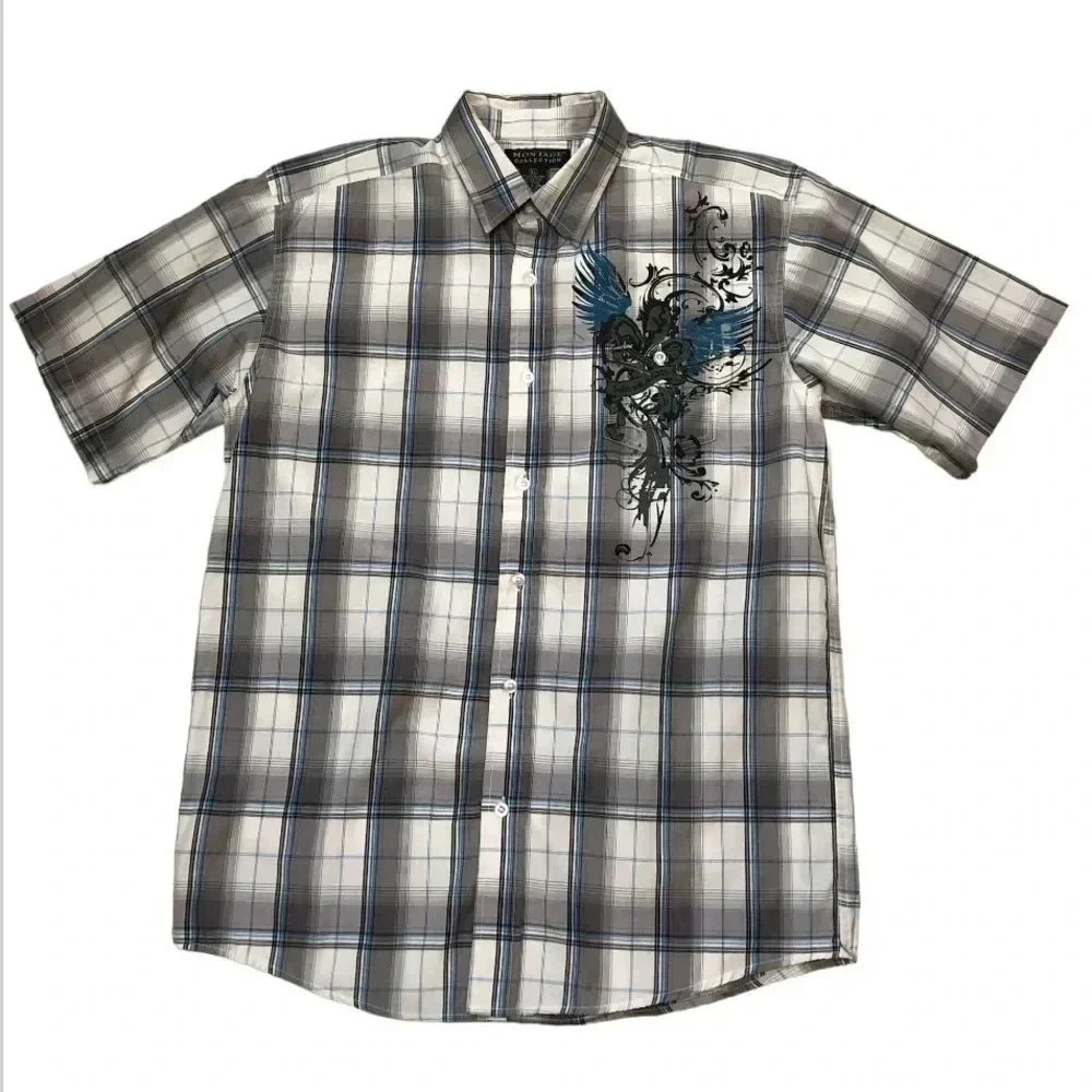Montage Youth XL Button Front Short Sleeve Shirt